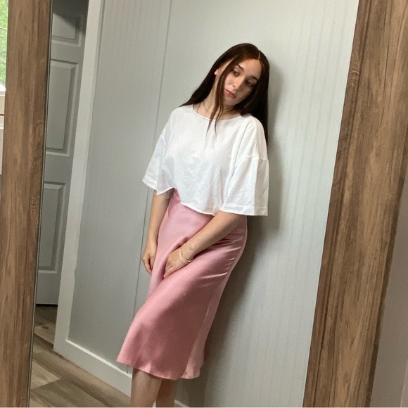 Pink Midi Slip skirt - Picture 5 of 6